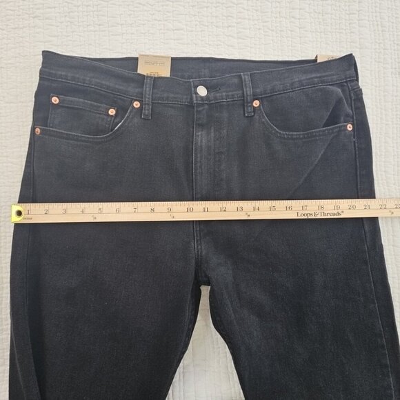 NEW Levi's 502 Jeans Men's 36x32 Black Tapered Leg NWT Stretch Denim Classic - Picture 4 of 16
